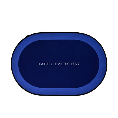 Bathroom Floor Mat  Fast Absorbing  Slip-resistant Oval Design