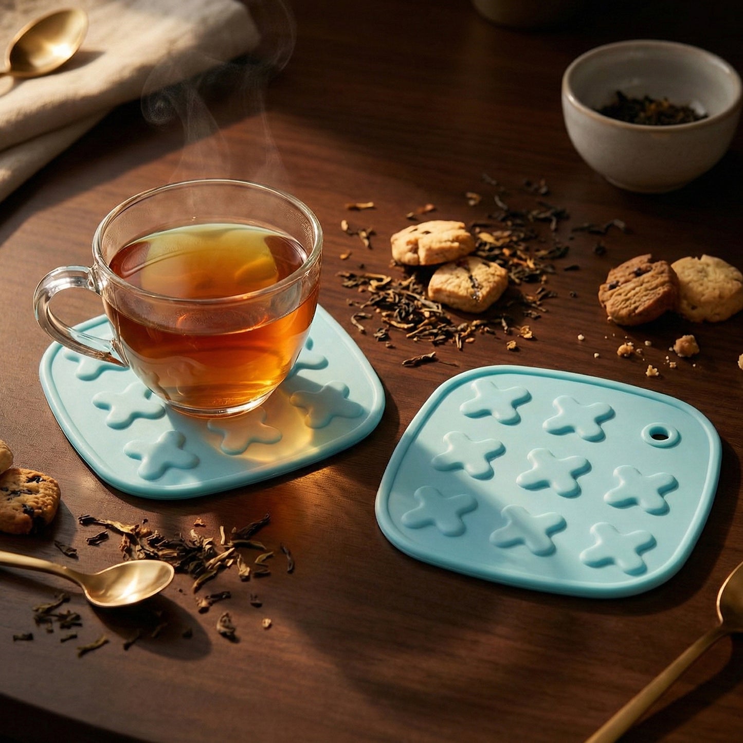 Heat Resistant Multipurpose Cup Coaster  Hot Pot Pad Set (2 Pc)