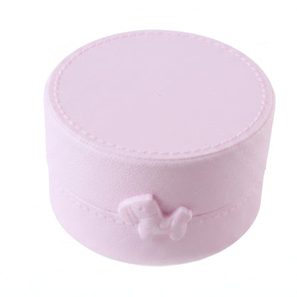 Small Round Storage Box Portable Jewellery Organizer Case With Snap (1 Pc)