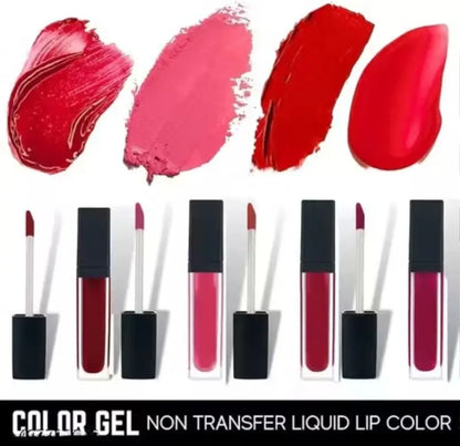 Combo of 4-in-1 Red Matte Lipstick & Waterproof Eye Makeup Set (Pack of 6)