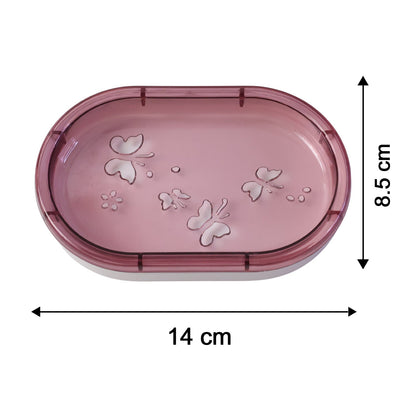 Travel Plastic Soap Case With Lid For Bathroom Home And Toiletry Kit Bag (1 Pc)