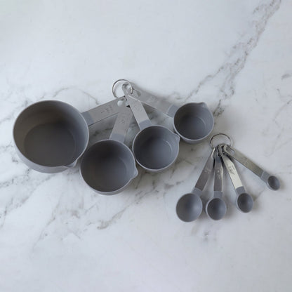 Plastic Measuring Cups And Spoons Set For Kitchen Baking Cooking (1 Set)