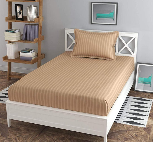 Glace Cotton single bedsheet with one matching pillow cover, soft and comfortable home decor bedding by Drpshippr.