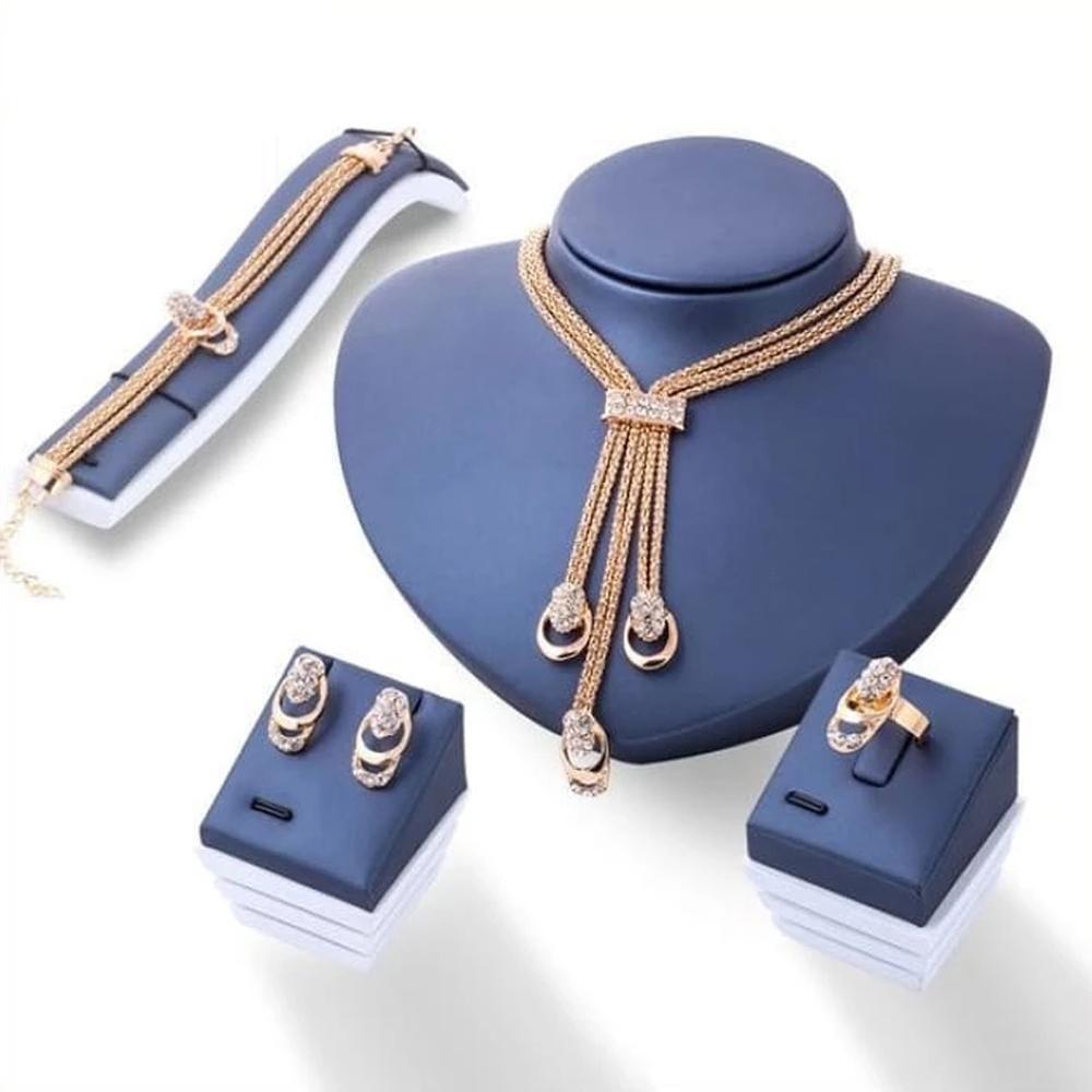 Glistening diamond jewelry set with matching necklace and earrings, crafted by Drpshippr, showcasing sparkling diamonds and elegant design.