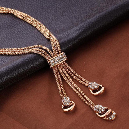 Glistening diamond jewelry set featuring a necklace and earrings with sparkling diamonds, crafted by Drpshippr.