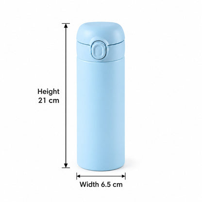 Wukusy cartoon print glass water bottle with flip top lid, 400 ml approx