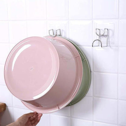 Transparent Double Loop Adhesive Wall Holder Hook (1 Pc)