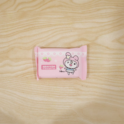 Cartoon Printed Soft Wet Wipes Pack 10 Pc (1 Pack X 10 Pc)
