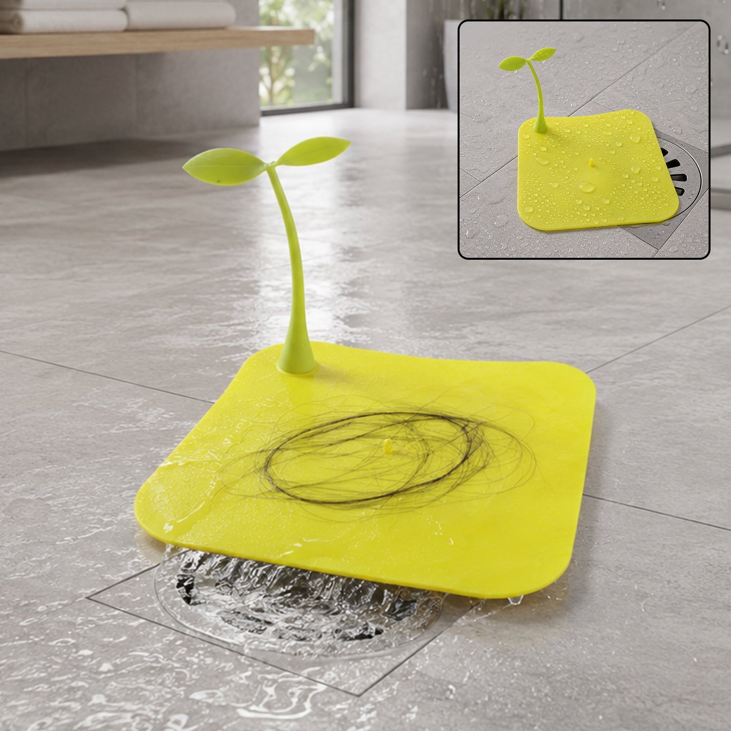 Silicone Bean Sprout Floor Drain Cover For Bathroom Kitchen And Laundry (1 Pc)
