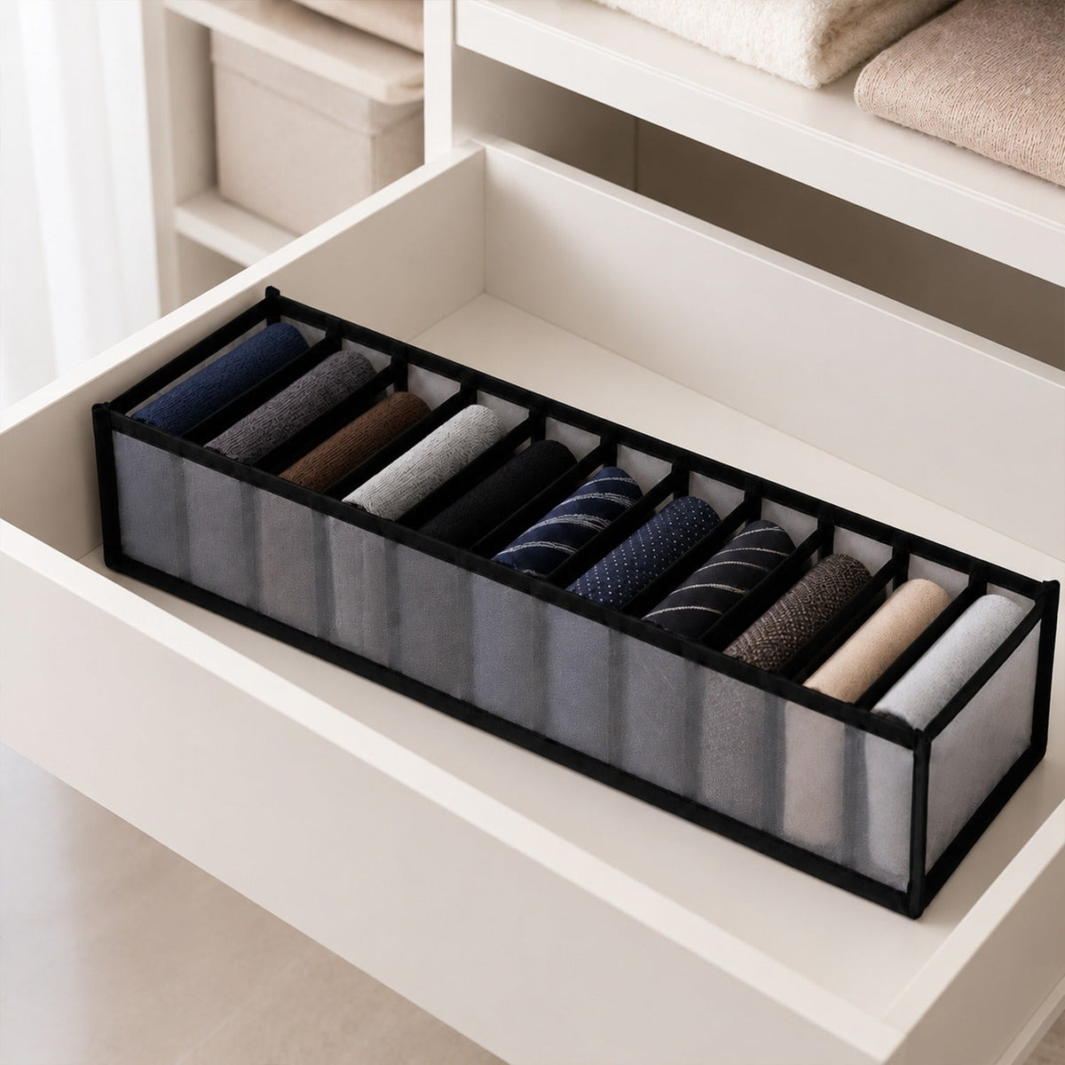Foldable Laundry 11 Section Organizer Bag For Drawer And Wardrobe Storage (1 Pc)