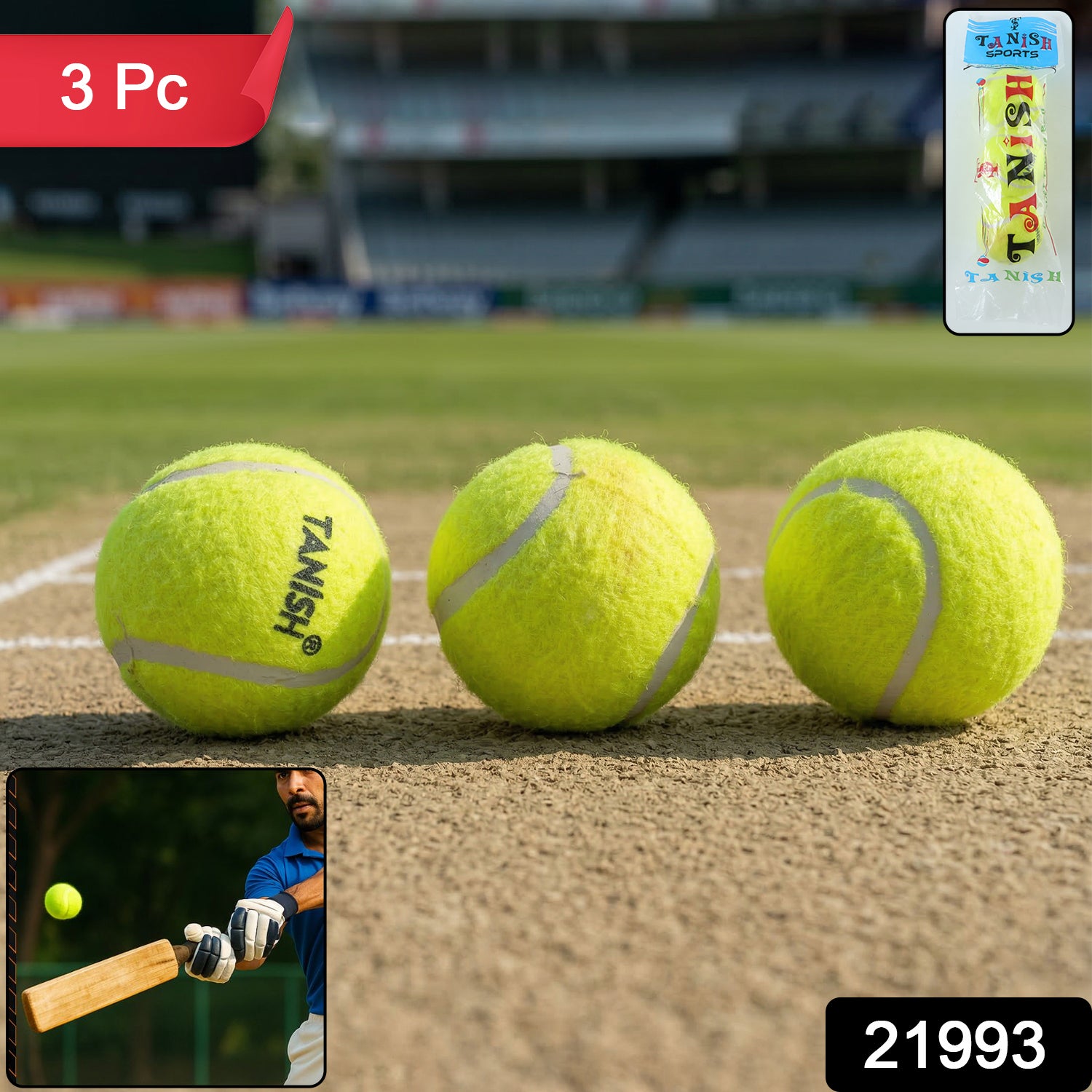 Premium-quality Tennis Ball Set (3 Pc Set)