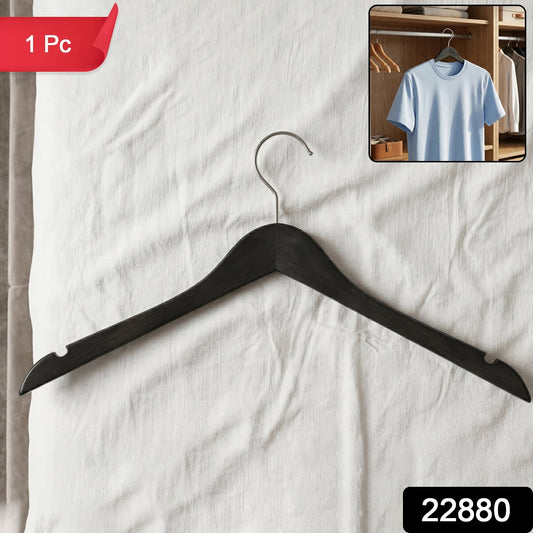 Premium Cloth Hanger With Metal Hook For Shirt Coat And Tops Wardrobe (1 Pc)