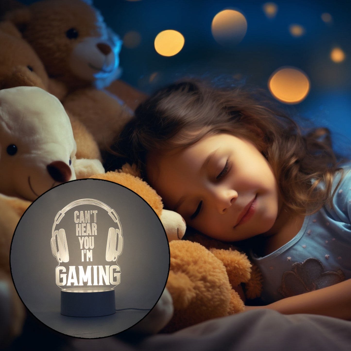 3d Acrylic Led Night Lamps  (1 Pc  Mix Design)