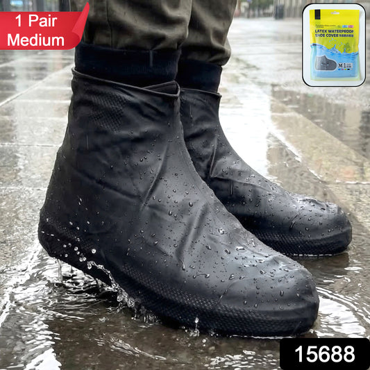 Portable Waterproof Latex Silicone Shoe Cover (1 Pair Medium)