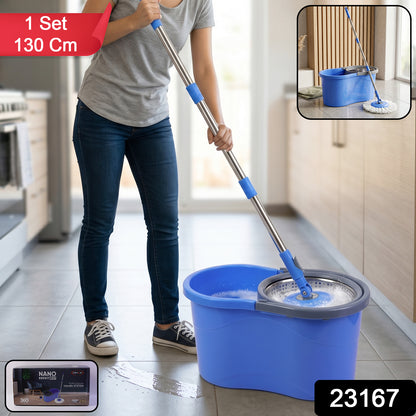 360 Degree Spin Mop Set With Bucket (1 Set 130 Cm Handle)
