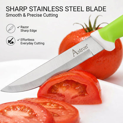 Mix Design Ss Kitchen Knife 9 Inch Stainless Steel With Plastic Handle (1 Pc)