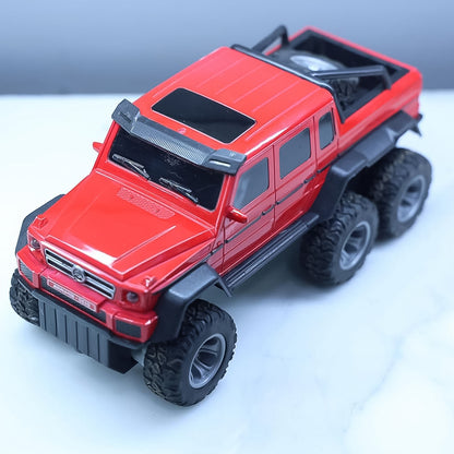 Wukusy 6-wheel drive remote control off-road toy car for kids, featuring rugged design and colorful details for outdoor play