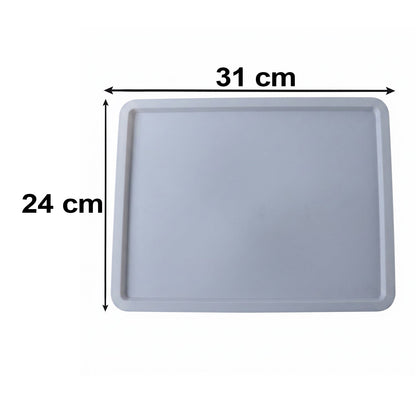 Multipurpose Rectangular Plastic Tea Serving Tray For Home And Kitchen Use (1 Pc)