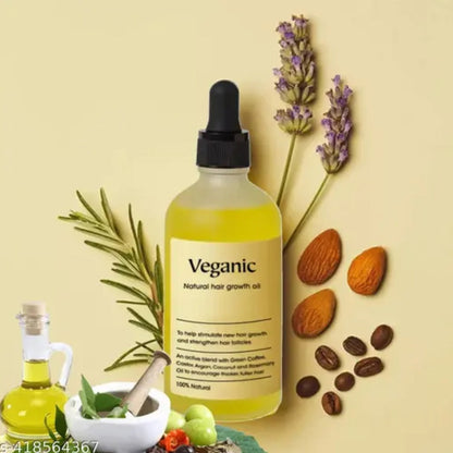 Organic rosemary hair oil by Drpshippr, 50ml, nourishing hair growth and promoting healthy hair in a clear glass bottle.