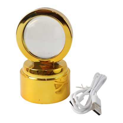 Wukusy Bajrang Bali 3D crystal ball night light with LED illumination, designed for office decor, featuring detailed religious imagery.