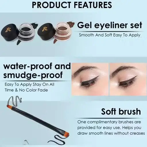 Gel Kajal & Eyeliner – Black & Brown (6g)