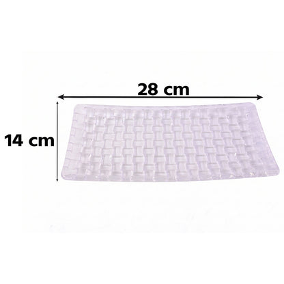 Transparent Glass Serving Tray 11 Inch Rectangular Basketweave Platter (1 Pc)