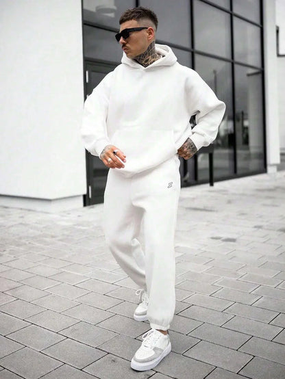Trending Drpshippr men's hoodie and sweatpants co-ord set, stylish sweatshirt with matching pants, casual and comfortable outfit.