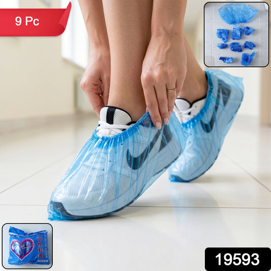 Disposable Plastic Shoe Cover Set With Elastic Fit (100 Pc Set)