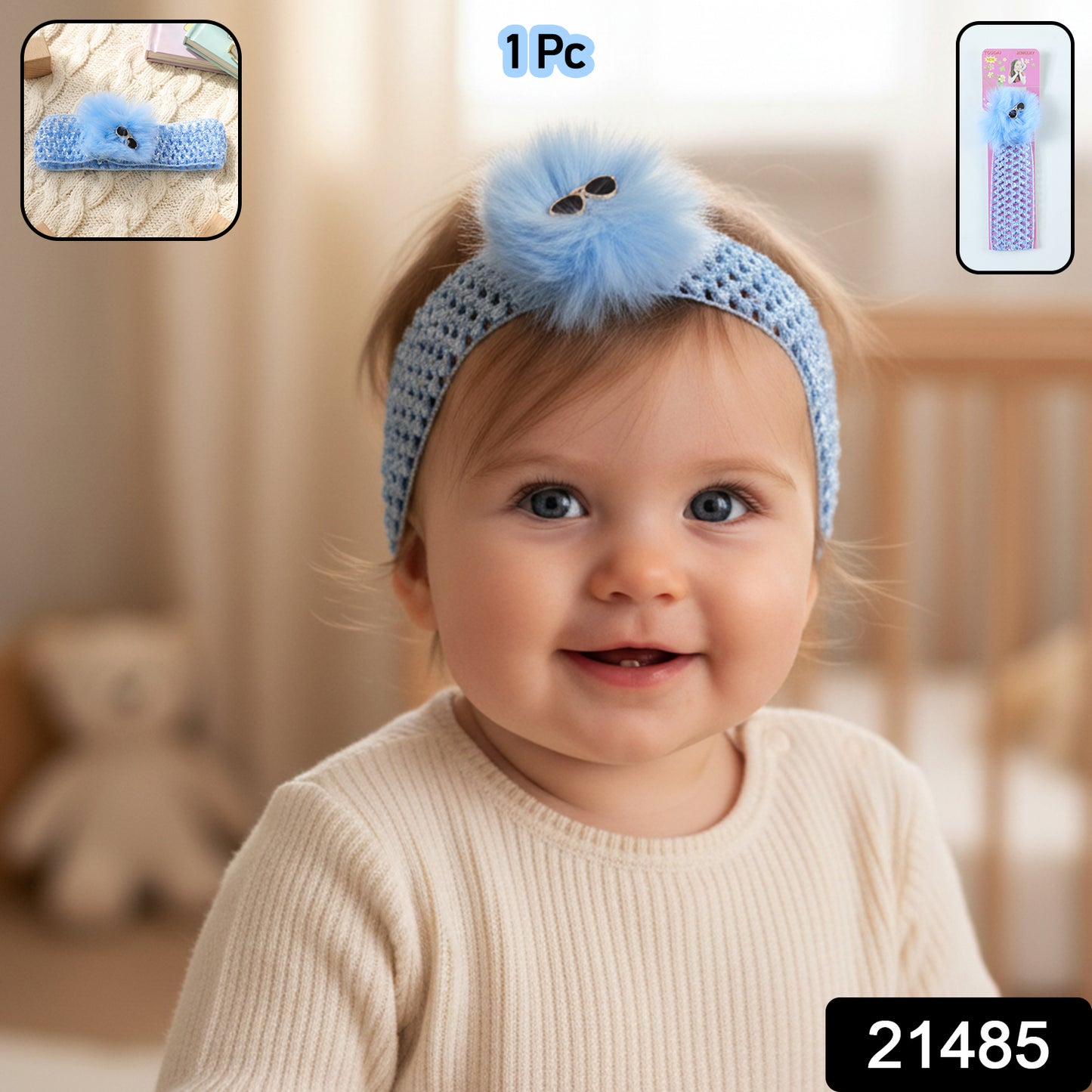 Baby Girls Cute Hair Band With Soft Elastic Stretch Headband (1 Pc)