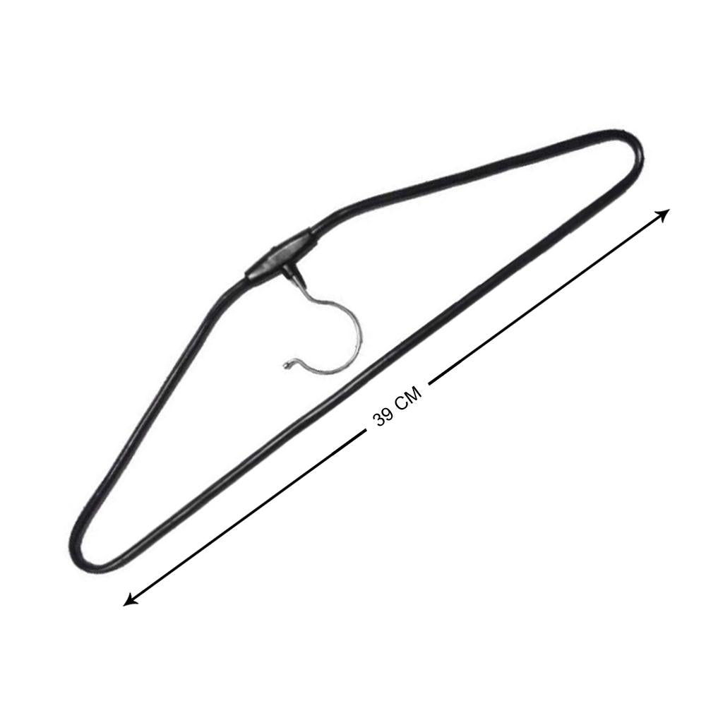 Set of 10 Wukusy 7203 wardrobe cloth hangers, lightweight metal with smooth finish, ideal for organizing clothes in closets.