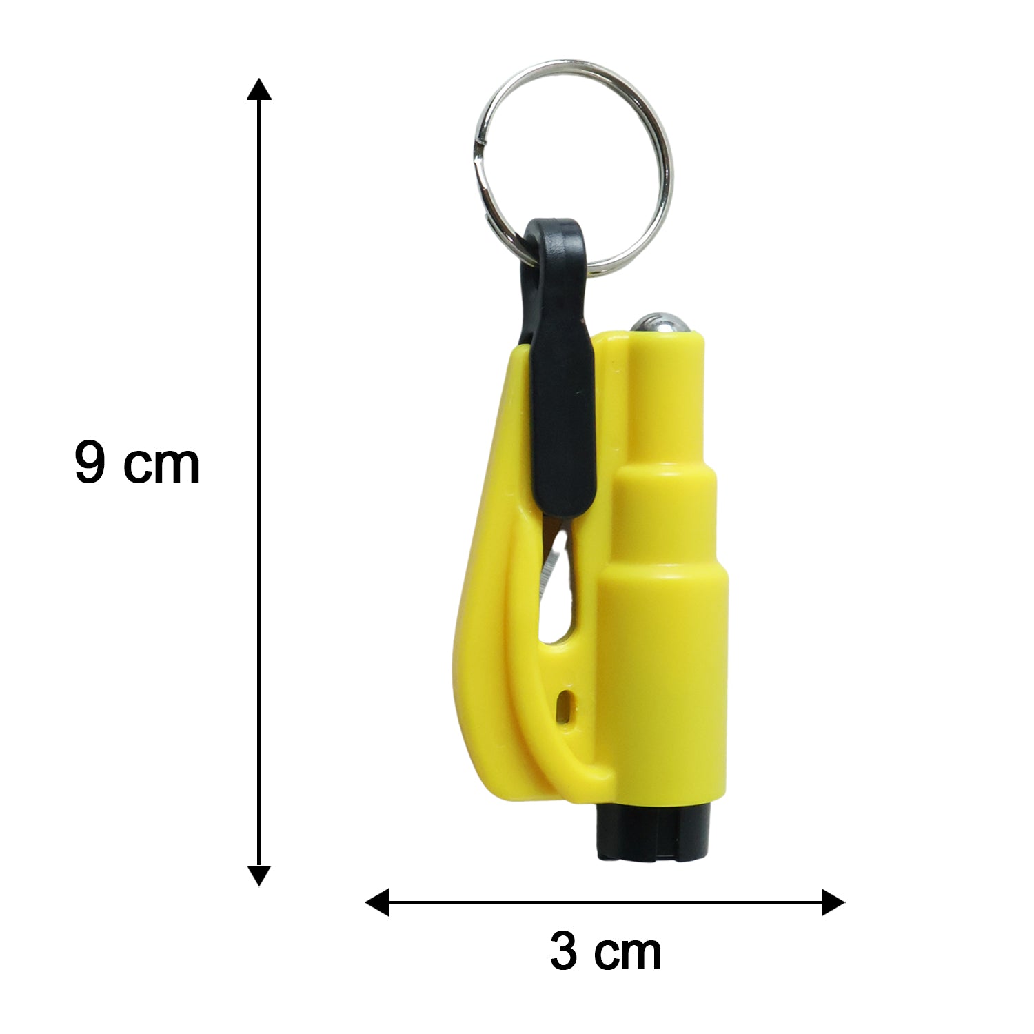 Wukusy keychain car safety hammer with window breaker and seat belt cutter, compact and portable for emergency use