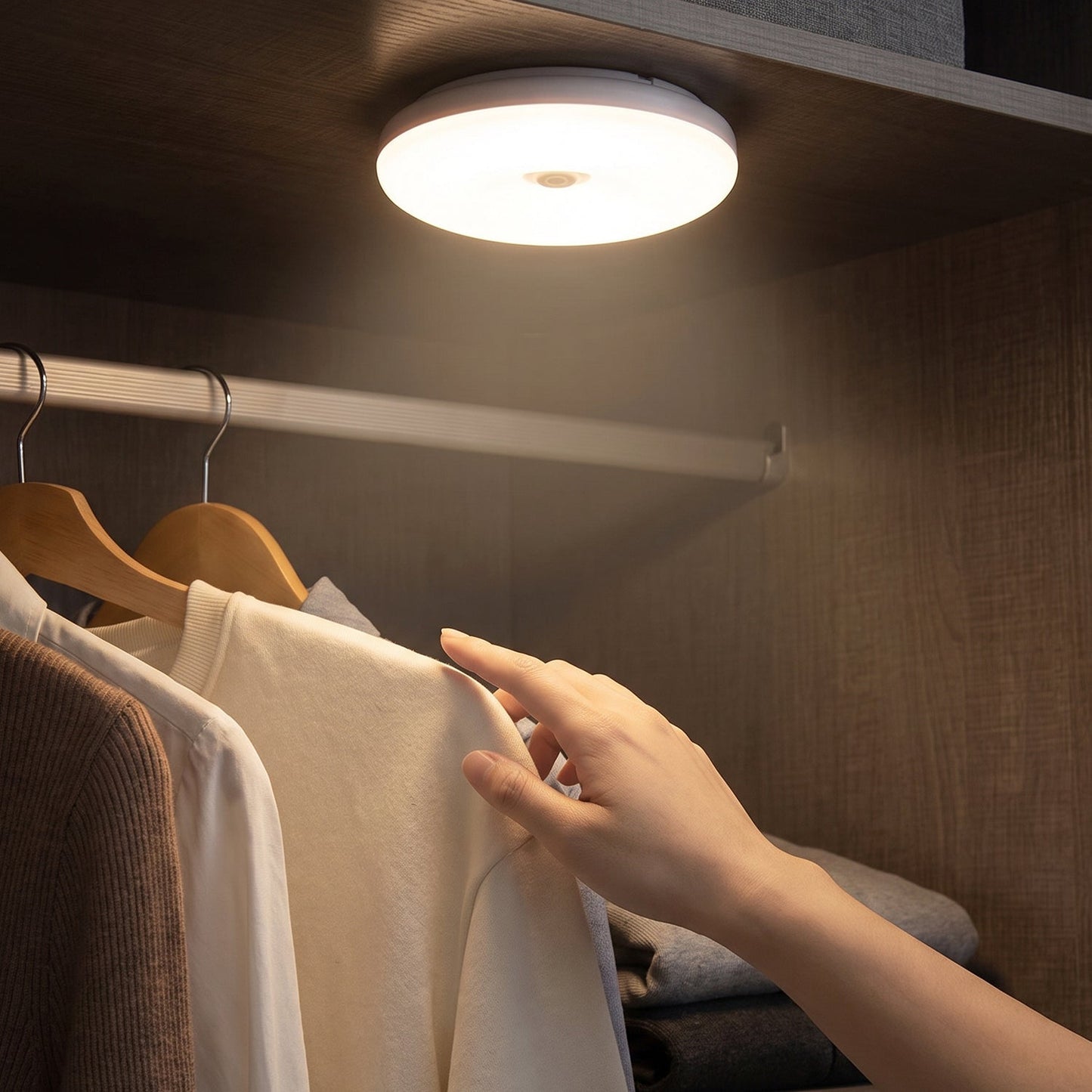 Usb Rechargeable Magnetic Motion Sensor Led Light For Cabinet Home (1 Set)