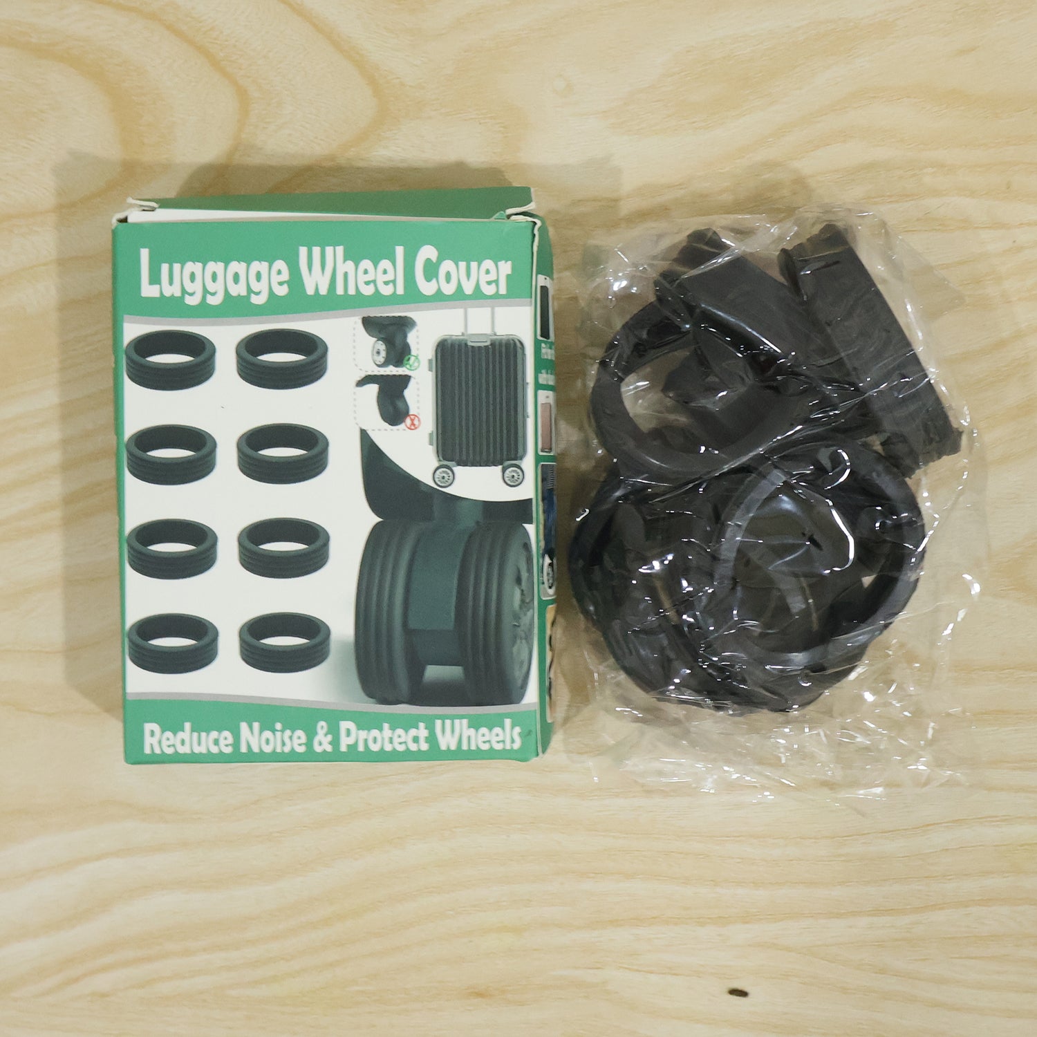 Silicone Luggage Wheel Cover Noise Reducing Protector For Suitcase (8 Pc Set)