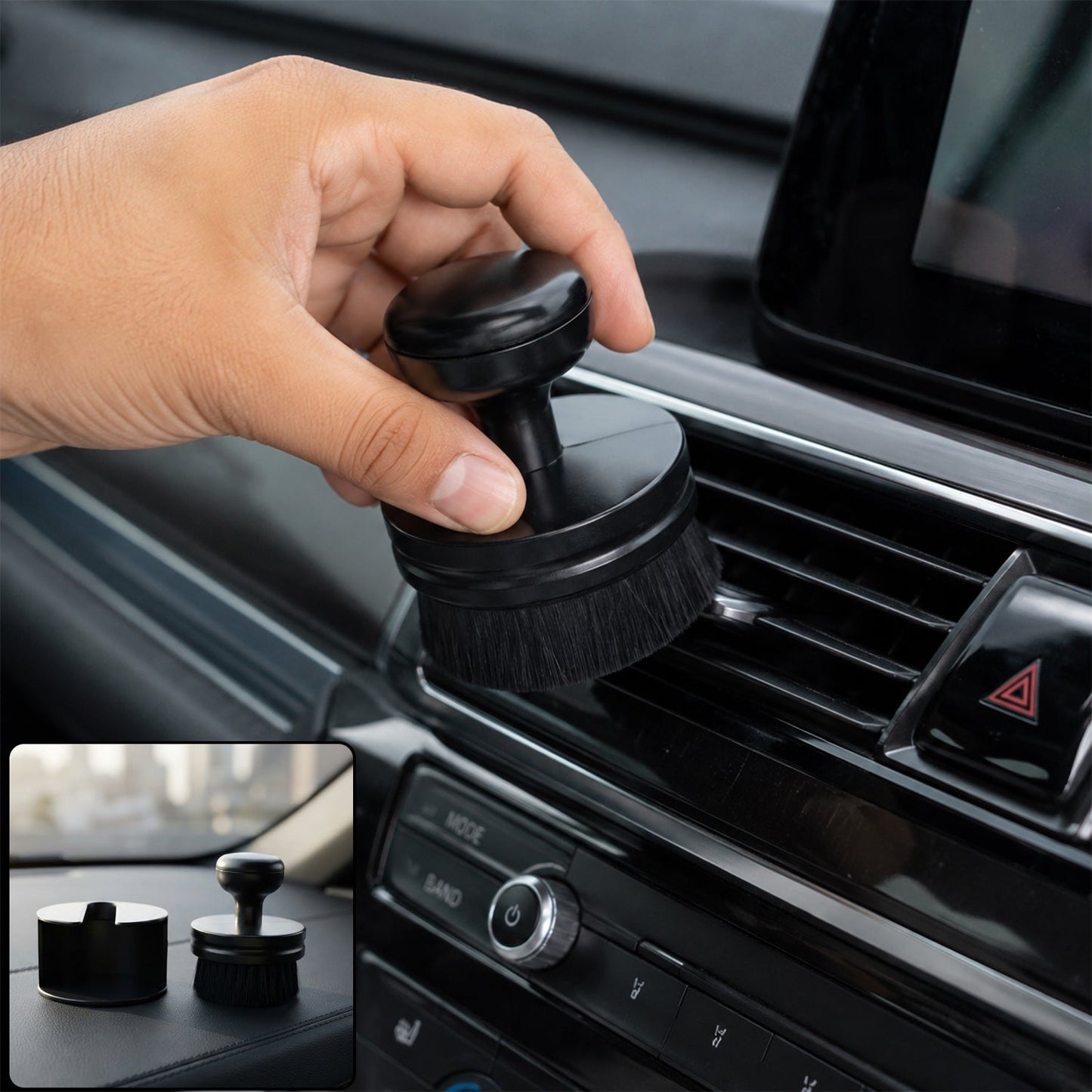 Car Multipurpose Cleaning Brush For Tyre Dashboard And Interior Detailing (1 Pc)