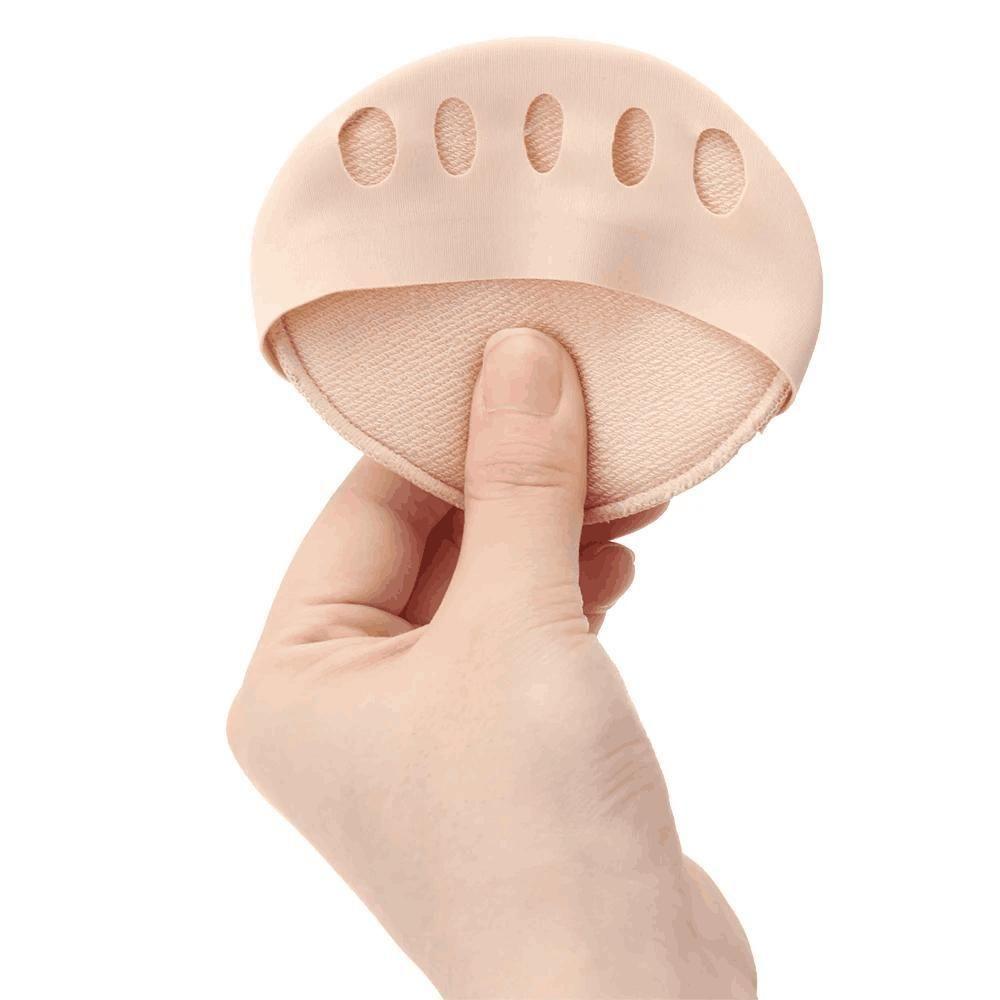 Invisible fashion toe pad inserts for women, featuring ruffle wave design, half insoles, and five-toe sock style by Drpshippr.