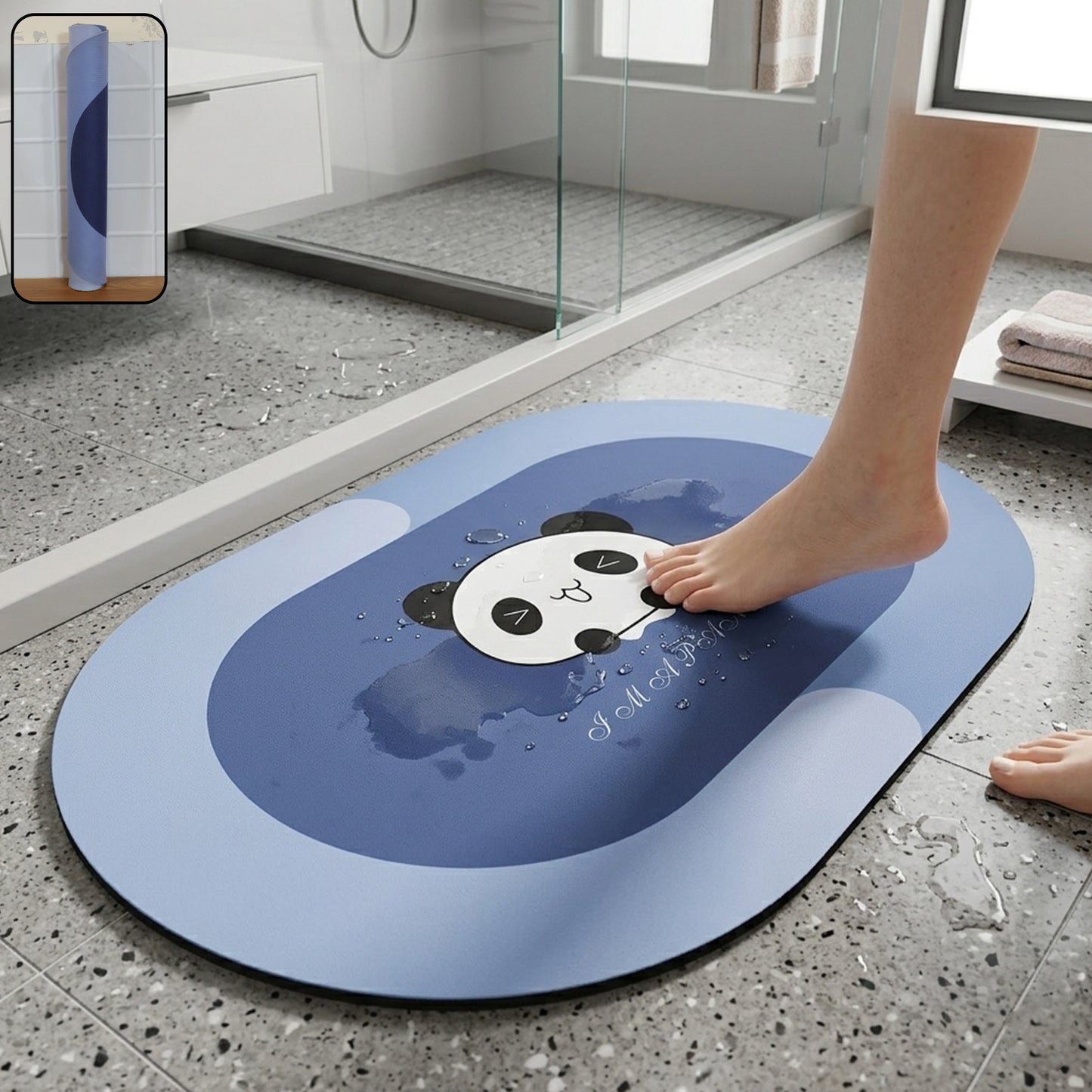 Premium Soft Anti Slip Bathroom Floor Mat (1 Pc 79x50 Cm)