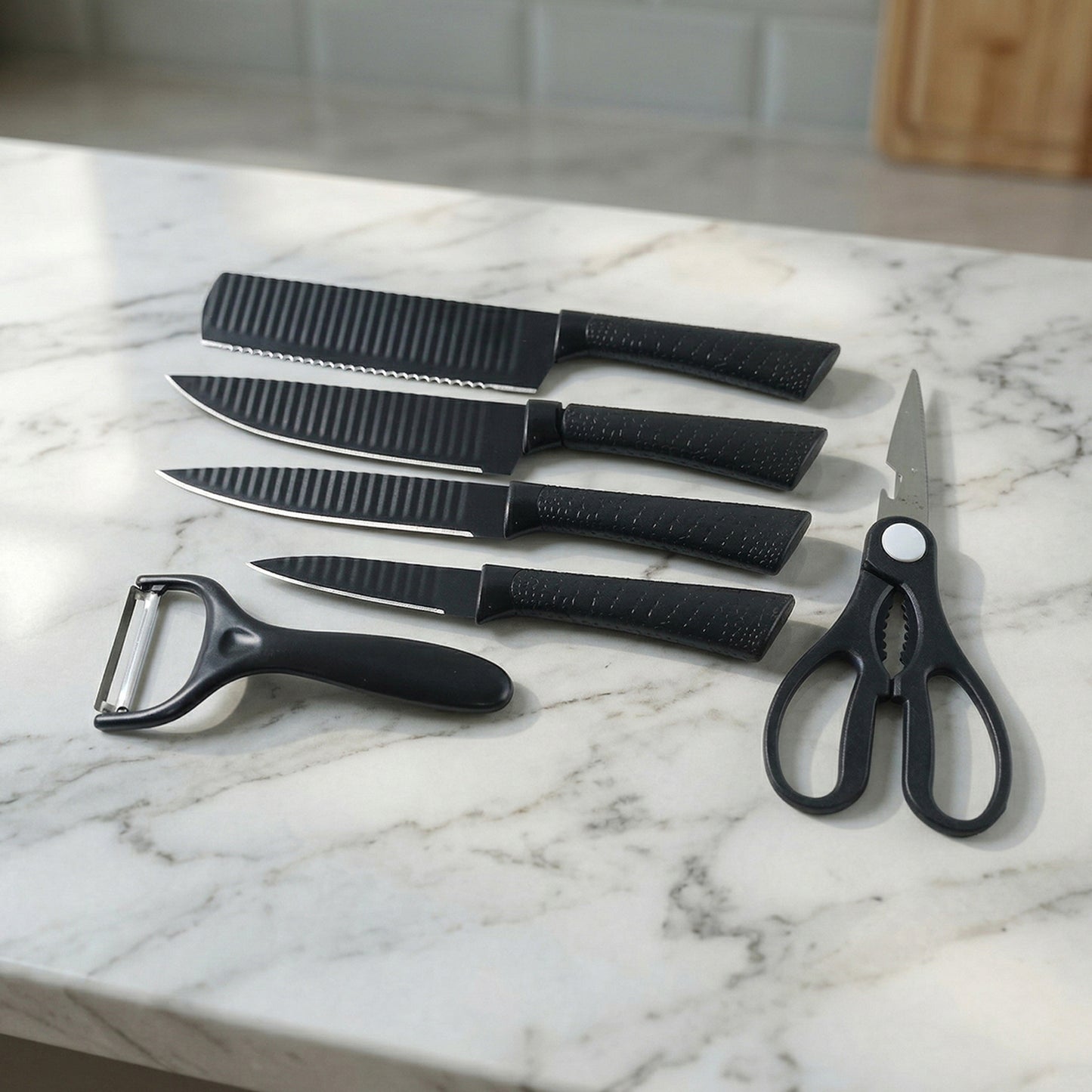 6 In 1 Premium Kitchen Knife Set (1 Set)