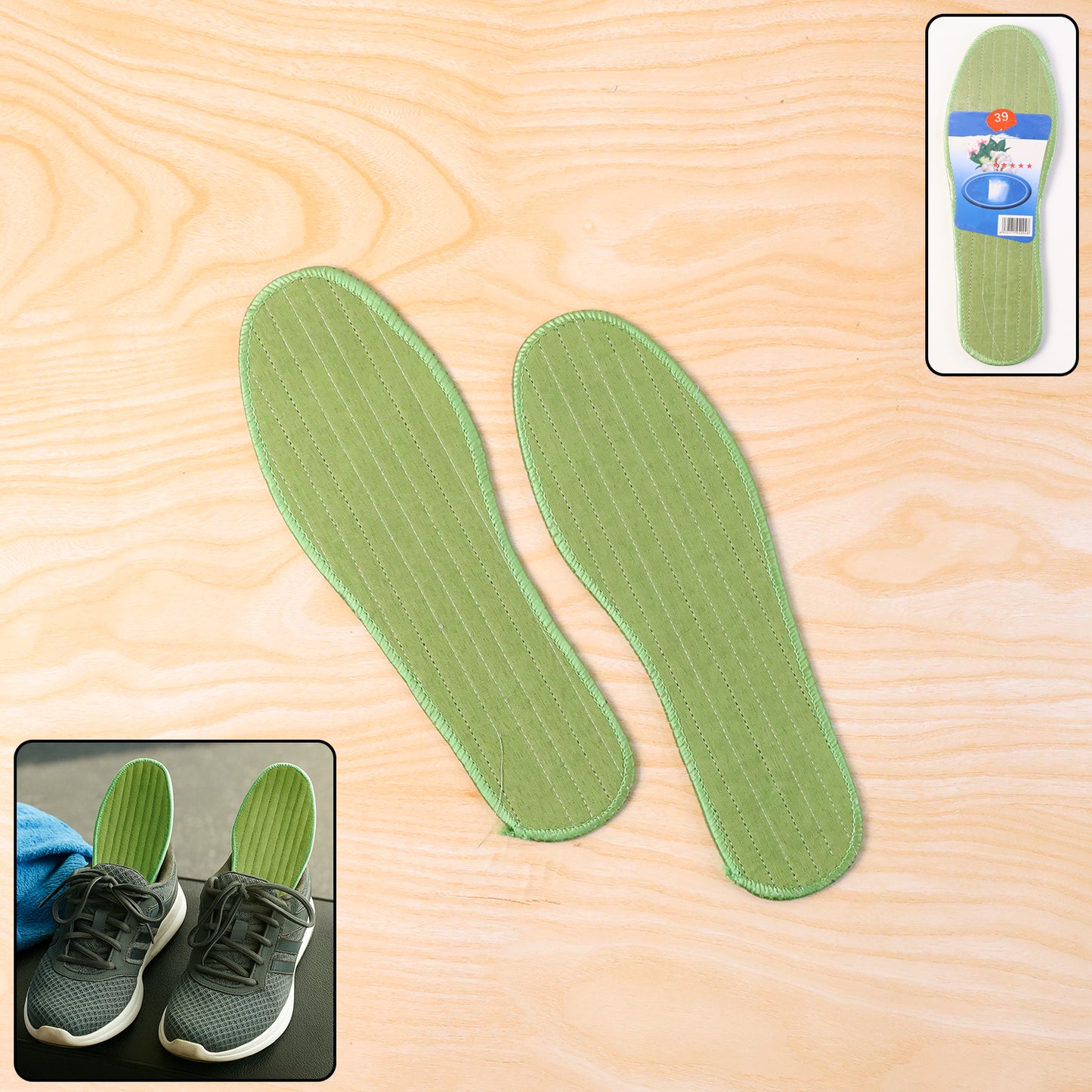 Premium Comfort Shoe Insoles For Daily Foot Support Size 39 (1 Pair  Mix Design)