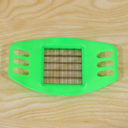 Wukusy French fry potato grid cutter with stainless steel blades, 17x10cm, showing the cutter's sharp blades and durable build