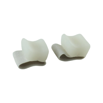 Pair of Wukusy small big toe spacer support braces with elastic loops for daily comfort, designed to align toes and reduce discomfort.