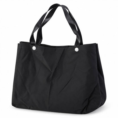 Wukusy shopping tote bag with wide carry straps, large 32x23cm size, ideal for daily essentials, durable fabric.