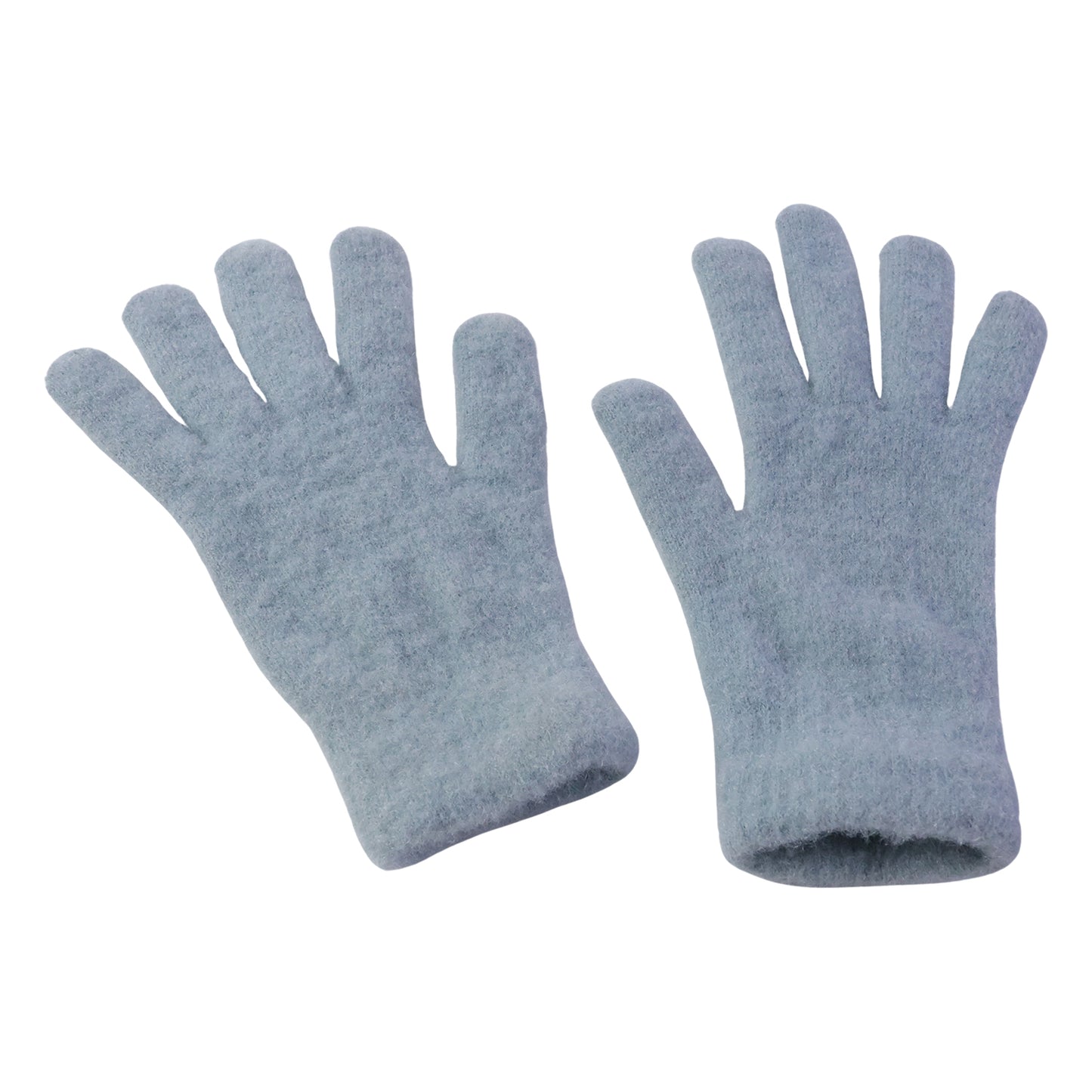 Pair of Wukusy ultra soft fleece winter gloves for men and women, showing cozy, thick fleece material perfect for cold weather.