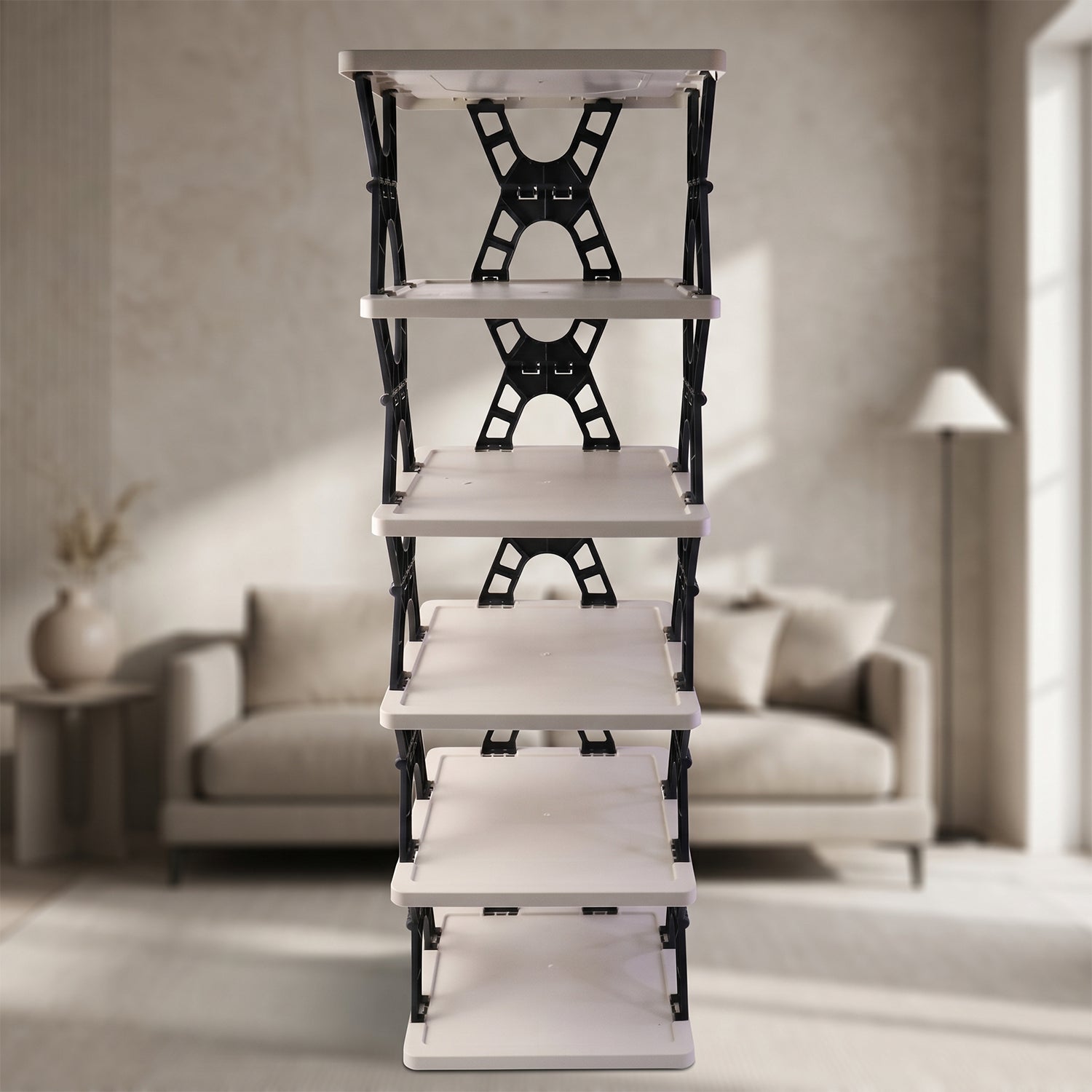Multipurpose Foldable 6 Layer Storage Rack (1 Pc)