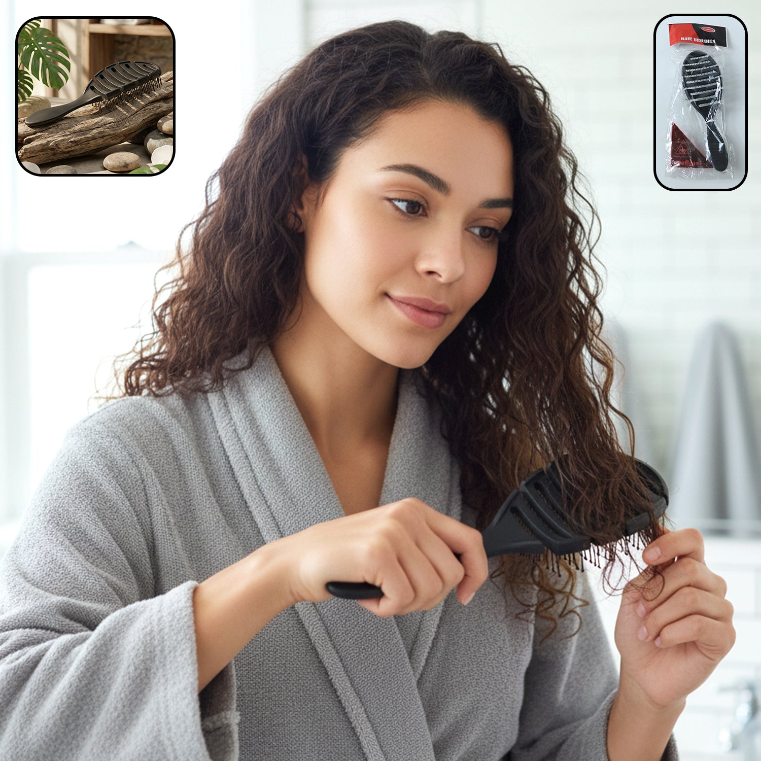 Plastic Soft Wide Tooth Detangling Hair Comb (1 Pc)