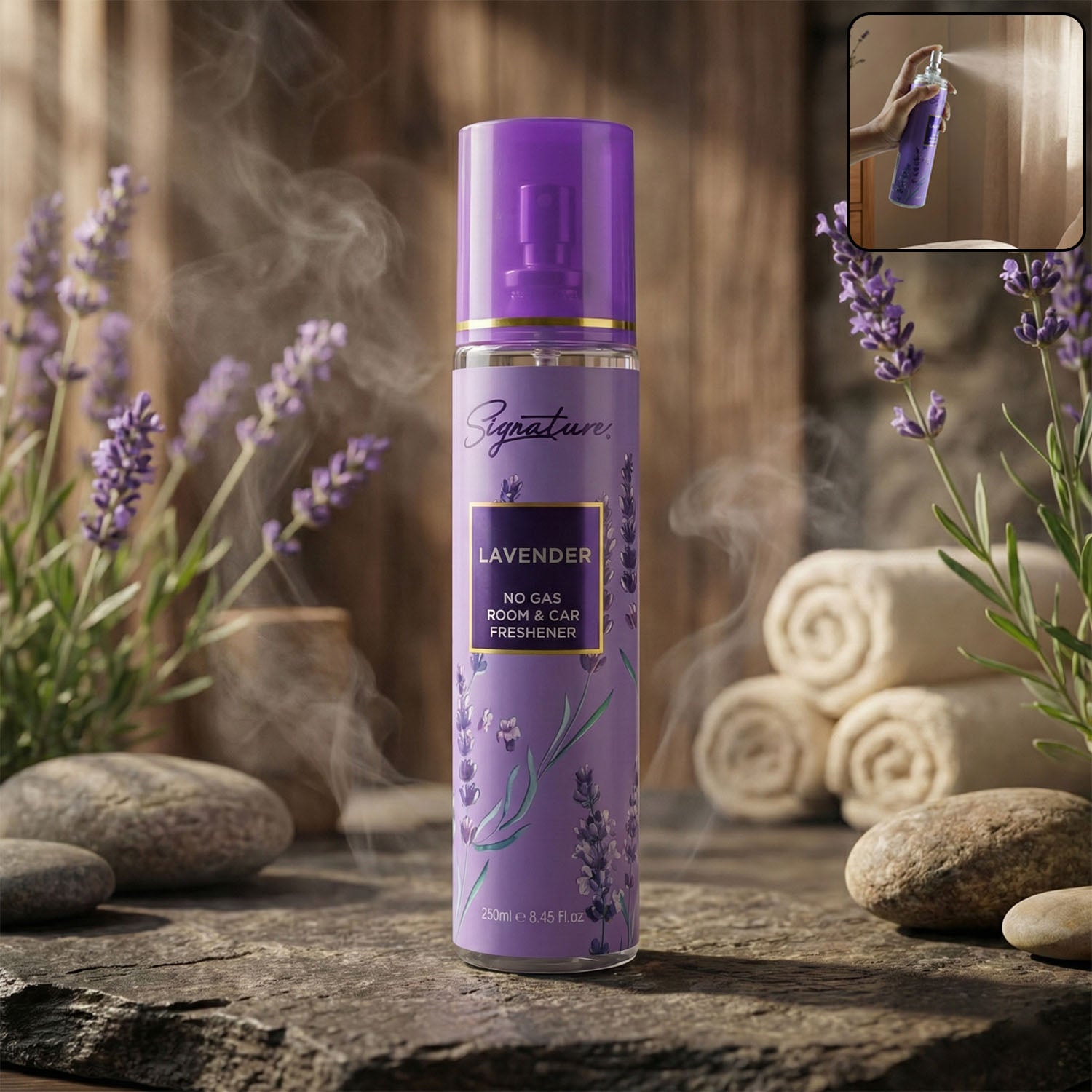 Lavender No Gas Room  Car Freshener Spray (250ml 1 Pc)