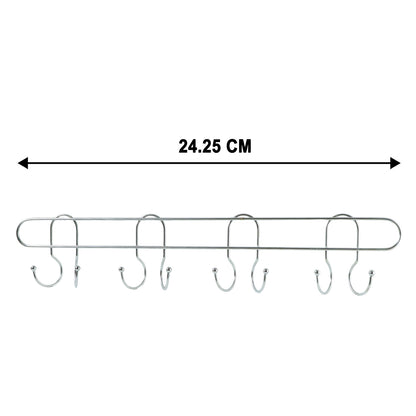 Heavy Duty Stainless Steel Wall Mounted Hook Rack (1 Pc)