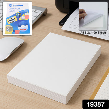 A4 Size Self-adhesive Printable Label Sheets (100 Sheet)