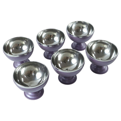 6 Pc Stainless Steel Dessert Bowl Cup Set With Stand