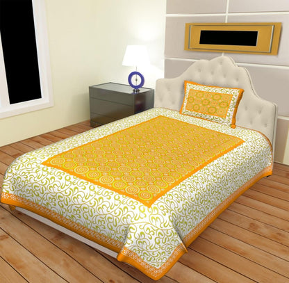 Jaipuri print single bedsheet from Drpshippr featuring vibrant traditional patterns and colorful fabric for a stylish bedroom look.