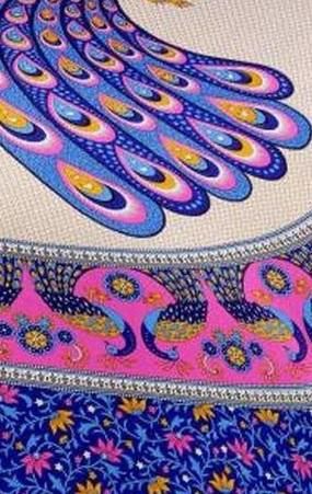 Jaipuri printed cotton double bedsheet with colorful traditional patterns, perfect for adding vibrant style to a bedroom.